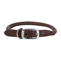 Heritage Rolled Leather Collar Oxblood