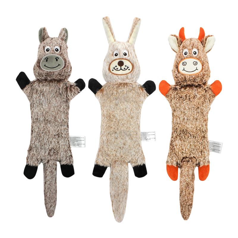 Plush Animal Squeaky Dog Toy | Chew & Training Toy