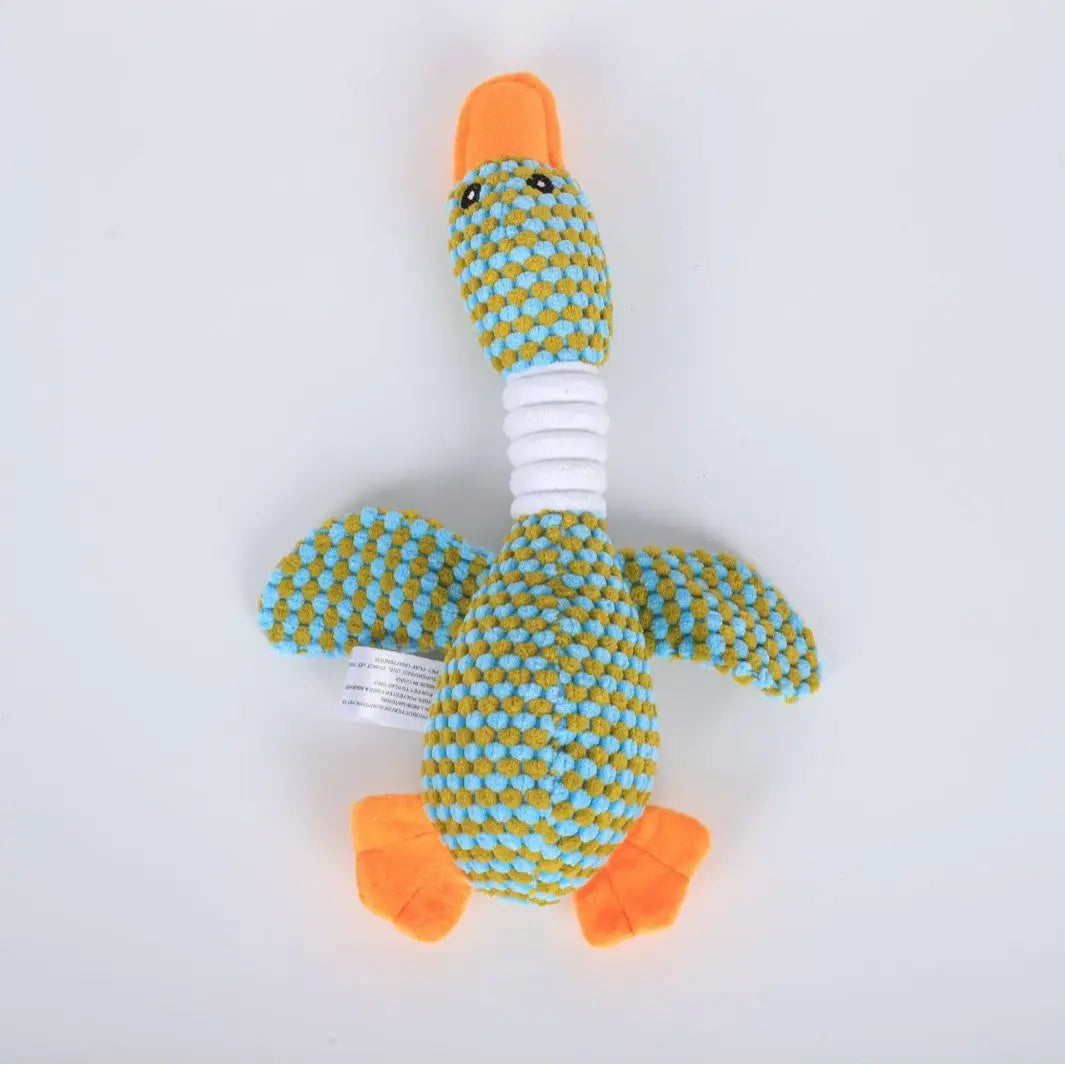 Squeaky Plush Goose Dog Toy – Chew & Tug Pet Toy