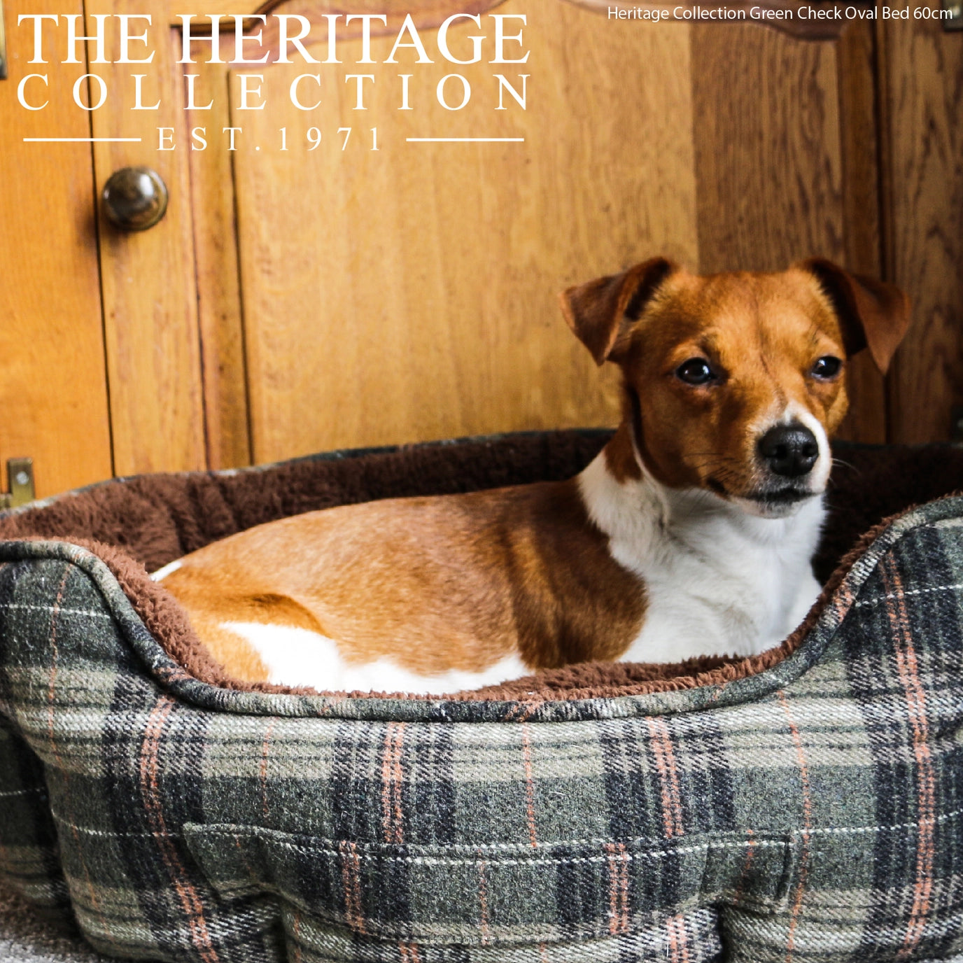 Heritage Collection Green Check Oval Bed