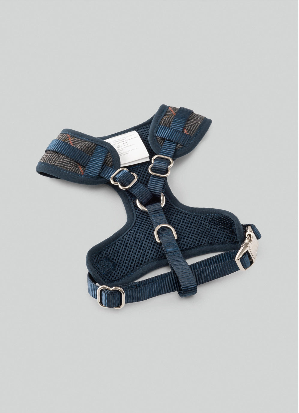 Hackett X Hugo Hudson Grey Checked Tweed Dog Harness