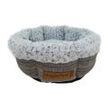 HugglePets Donut Cat And Dog Bed - Granite & Ivory