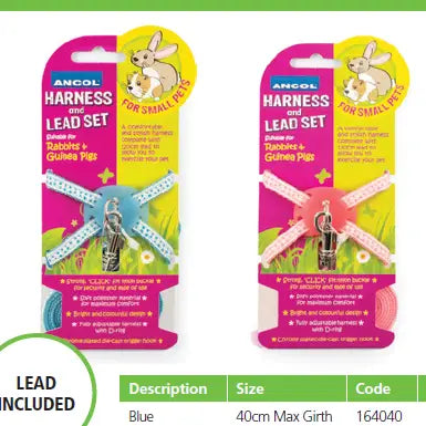 Rabbit & Guinea Pig Harness Lead Set